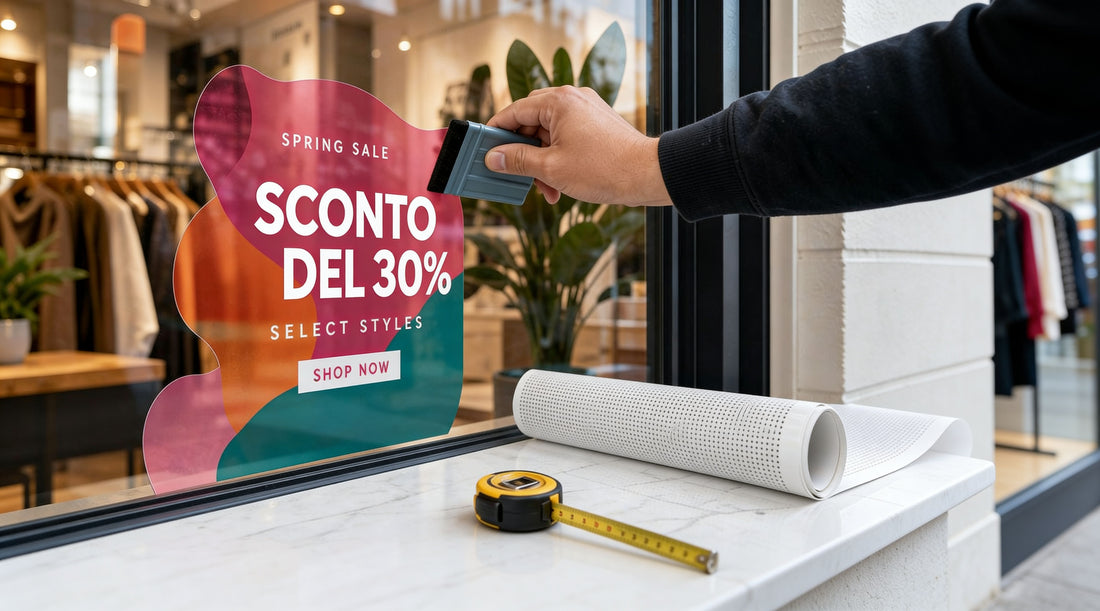 Adesivo per vetrine: Guida completa per il tuo negozio