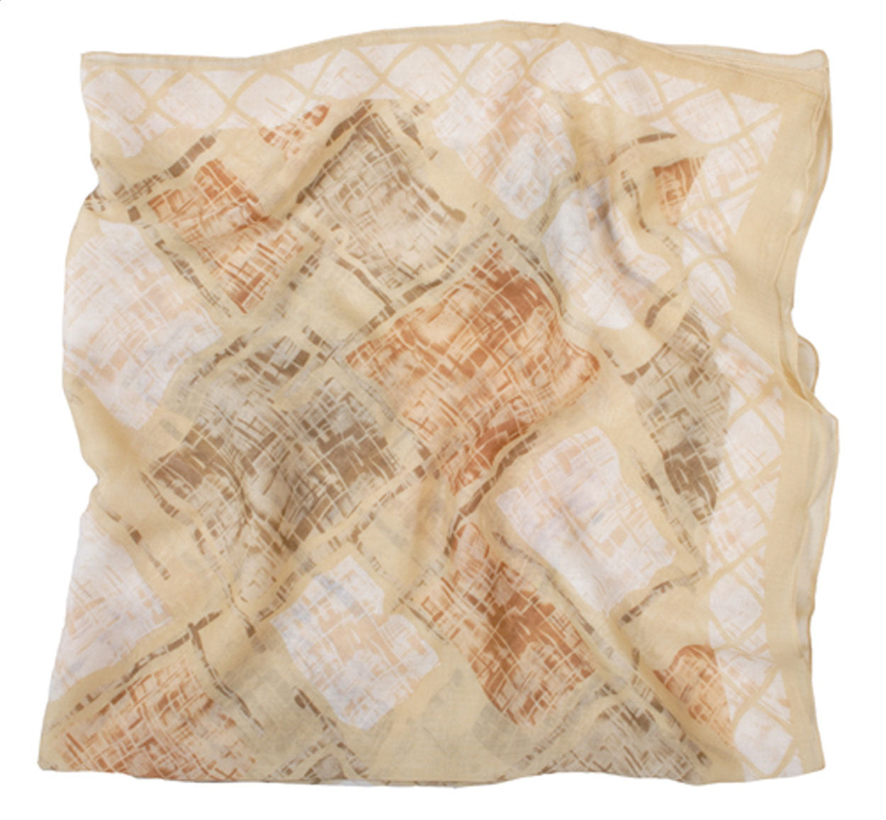 Detty Sciarpa donna, 90x90, marrone