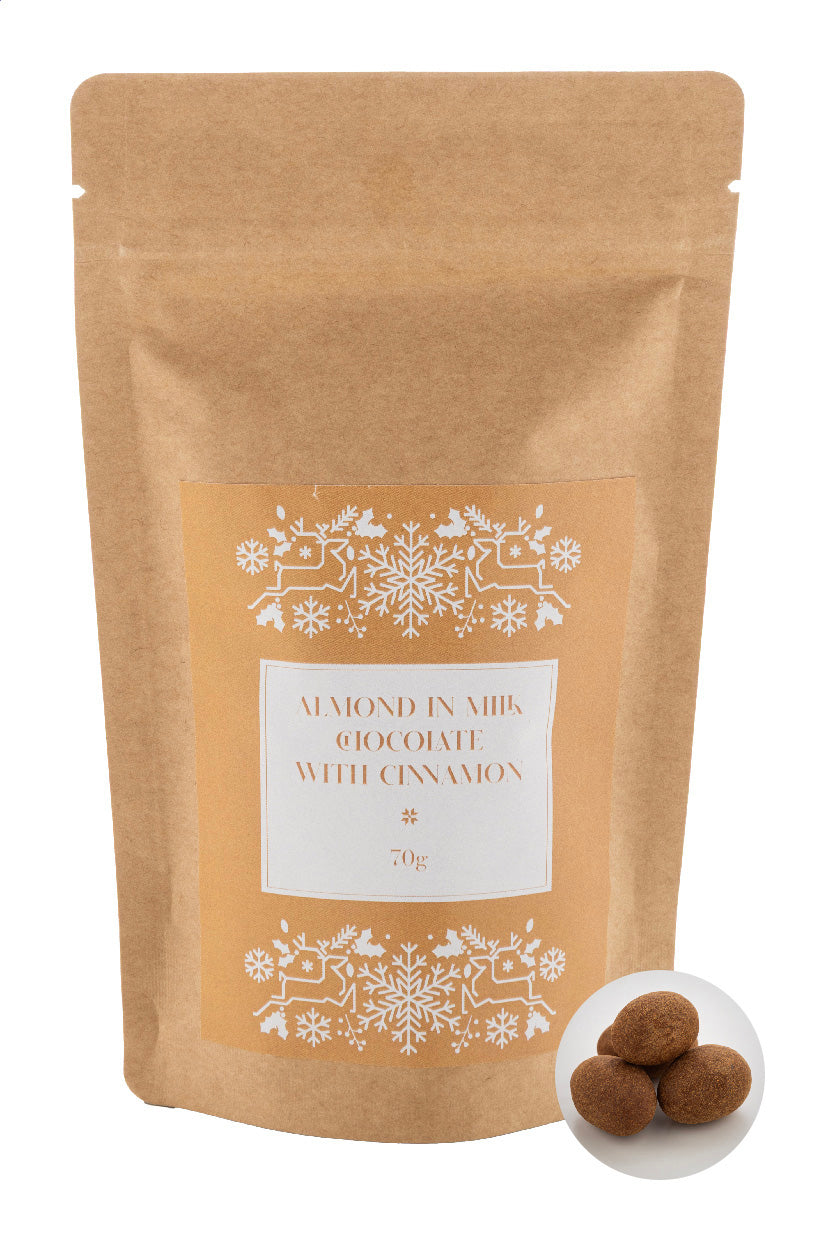 Cinnanut Cioccolato con mandorle e cannella. 70g