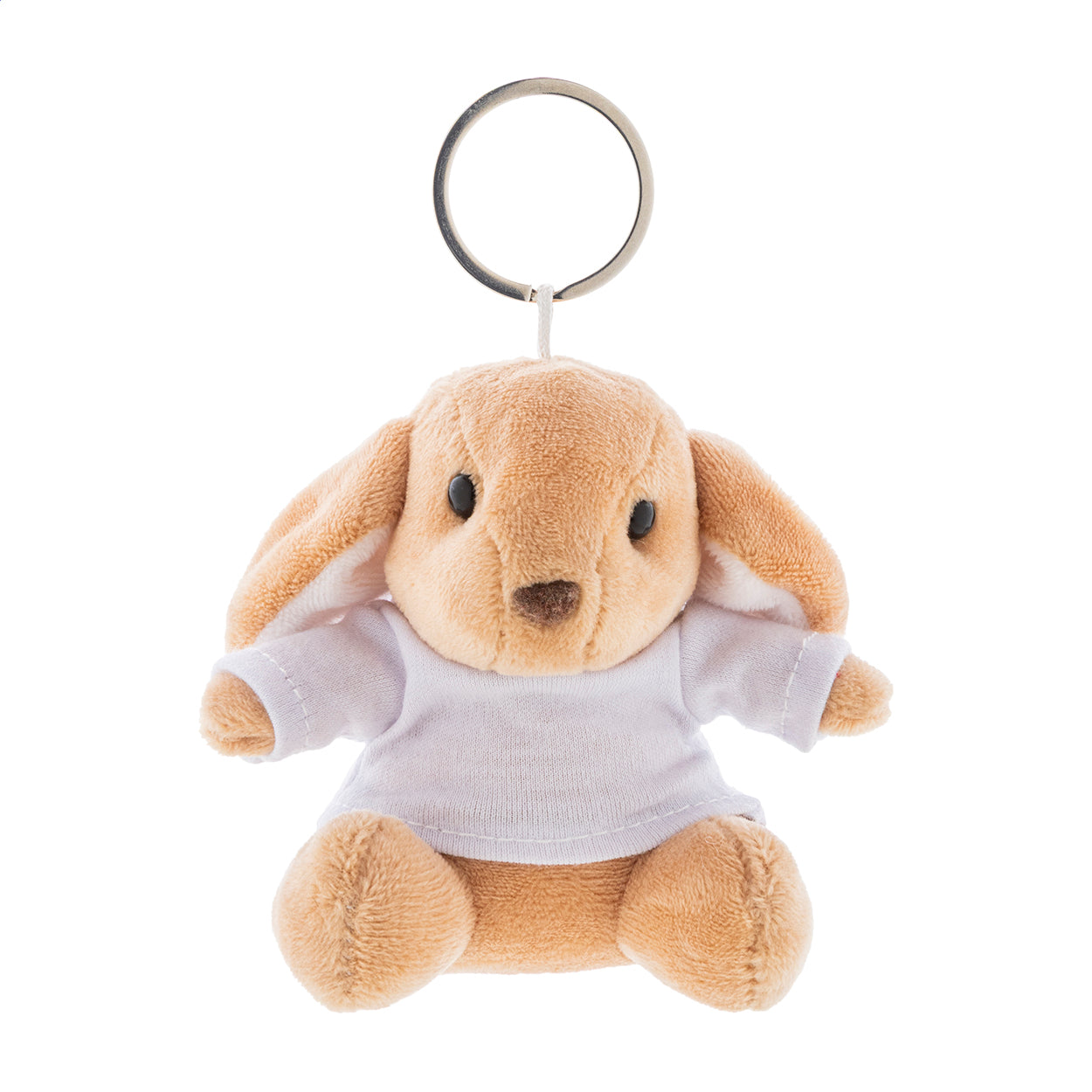 BunnyFob Portachiavi con coniglietto in peluche