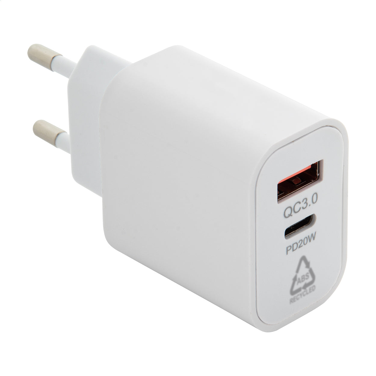 Recharge Caricabatterie USB da parete in ABS riciclato (RABS)