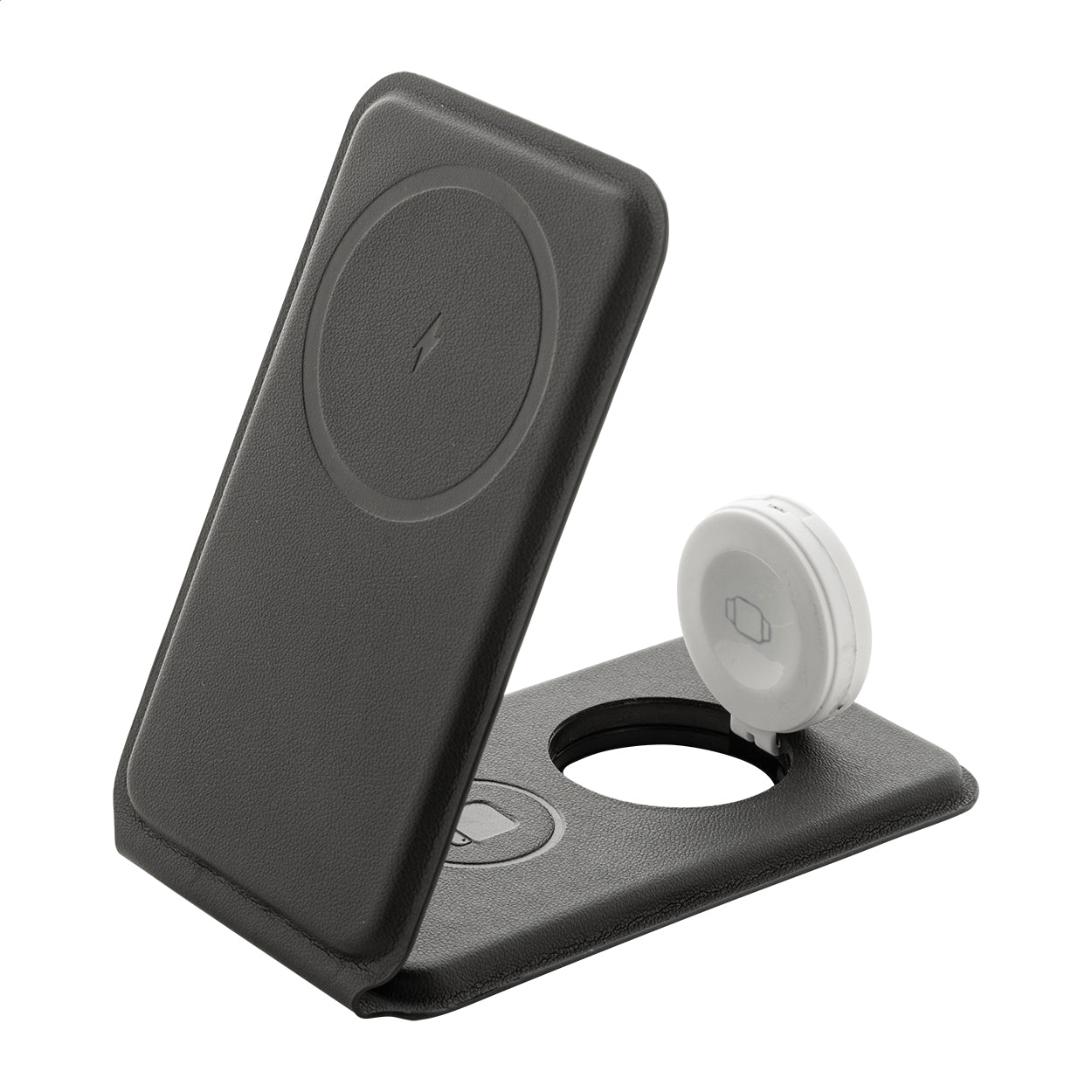LuxCharge Stand Caricatore wireless in RPU con supporto per cellulare