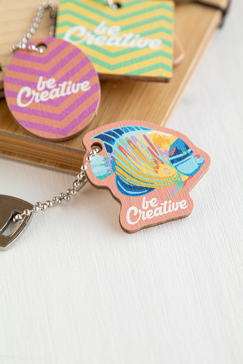 CreaFob Wood Portachiavi personalizzabile